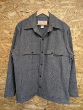 Filson Wool Cape Coat Medium Men Mid-Length Double Mackinaw Grey Jacket Vintage