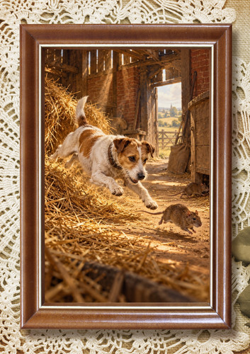 Jack russell ratting print - russell,