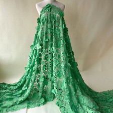 Guipure Lace Fabric with 3D