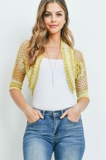 Mustard Yellow Crocheted Lace