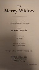 Lehar: The Merry Widow: Vocal Music Score. Glocken Verlag