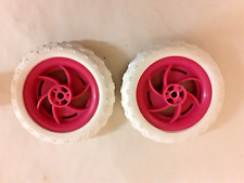 2 x Plastic 6 1/2" Kids Trike / Bike / Bicycle / Scooter Plastic Wheels - Pink 