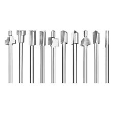 10Pcs Rotary Tool Set Router Bits 1/8" 3mm Shank Wood Cutter Milling for Dremel
