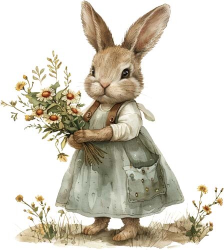 Colourful peter rabbit rose - colourful,