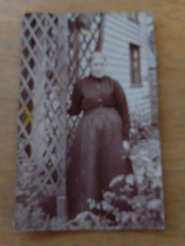 Vintage postcard old woman - postcard.,