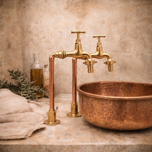 Pair vintage style copper - pair,