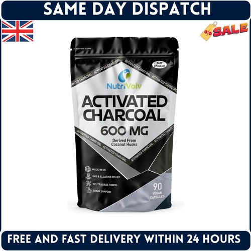 Activated charcoal 600mg 90 - charcoal, |