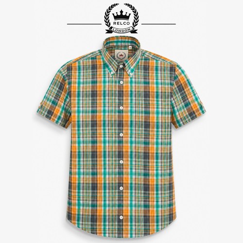Relco check shirt green multi - relco,
