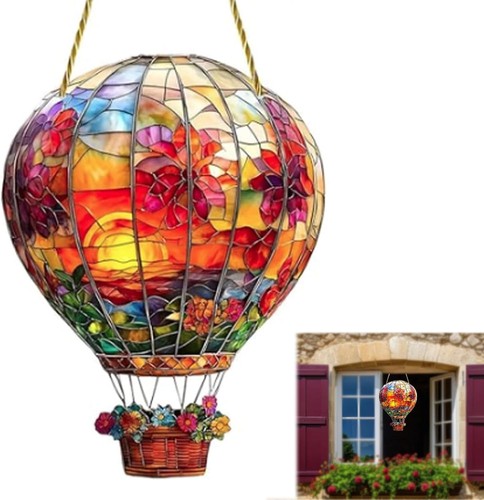 Hot air balloon solar garden - balloon,