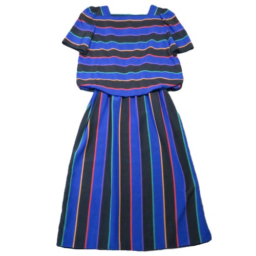 Vintage 80s blouson - midi, dress