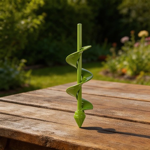 Green spiral planting pole - green,