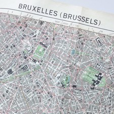 WW2 1944 BRUSSELS MAP Belgium