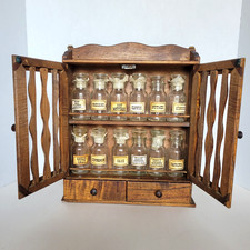 Vintage Wooden Wall Spice Rack