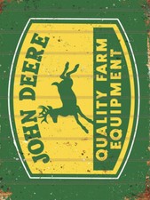 John Deere, Retro Vintage Metal Sign, Man Cave