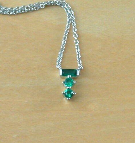 Sterling silver emerald lab - emerald,
