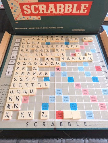 Vintage scrabble board game - vintage,