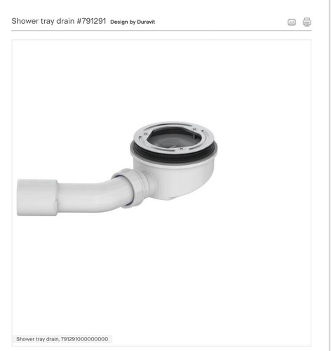 New duravit shower - tray, drain