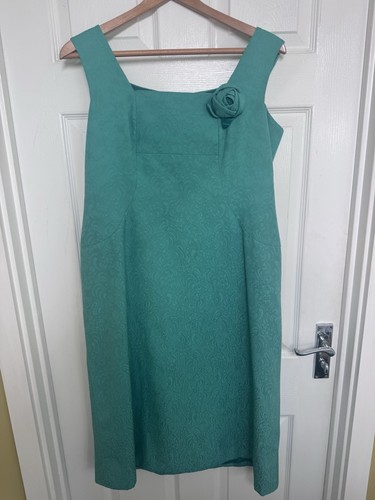 Vintage green brocade midi - green,