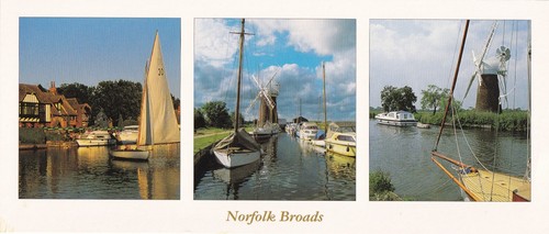 Norfolk broads postcard - broads,