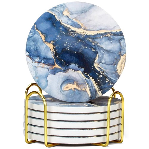 Coaster ceramic marble - coaster-ceramic, drink