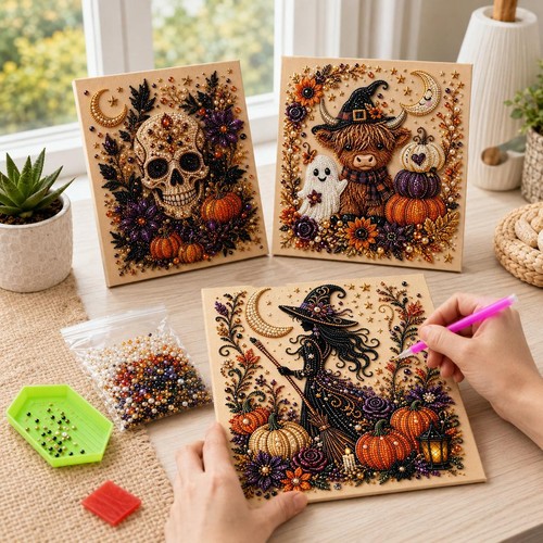 Diy halloween pearl mosaic art - pearl,