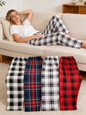4 Pack Men's Plaid Lounge