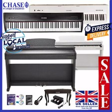 Chase Digital Piano Portable / Cabinet 88 Graded Hammer Weighted Keyboard Pedal'