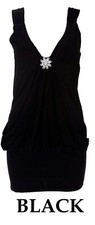 Women Diamante Broach Drape