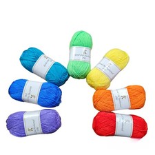 7 X 100g Rainbow Yarn Wool Job