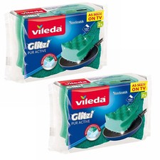 4pcs Vileda PUR Active Sponge
