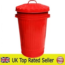 45l metal red bin waste - ,
