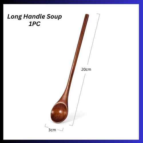Wooden long handle soup - wooden,