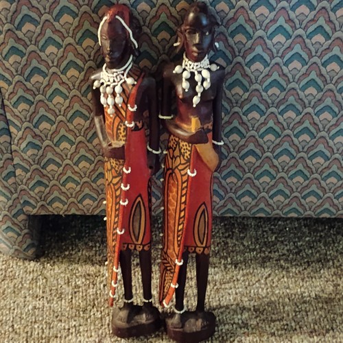 Vintage hand carved african - hand-carved,