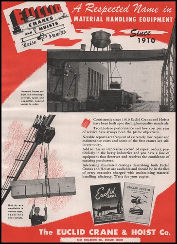 1948 euclid crane hoist - euclid, &