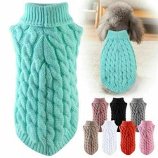 Hot Puppy Dog Jumper Winter Dogs Coat Warm Knitted Sweater Pet Clothes cute UK