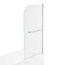 Shower Screen Over Bath Door Pivot Thick Glass Reversible Towel Rail 1000 Panel