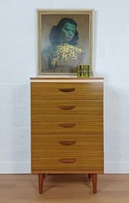 Mid Century Tallboy Chest of Drawers, Delivery Available 