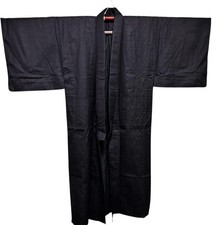Men's Navy Wool Kimono Haori