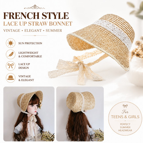 Frenchstyle laceup hat - uk,