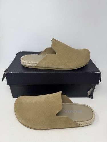 Prada brown suede mule - prada,