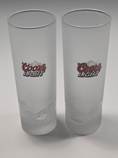 2x Coors Light Frosted 1/2 Pint Glasses. Pair of glasses. Immaculate!