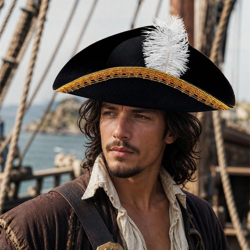 Vintage pirate tricorn hat - pirate,