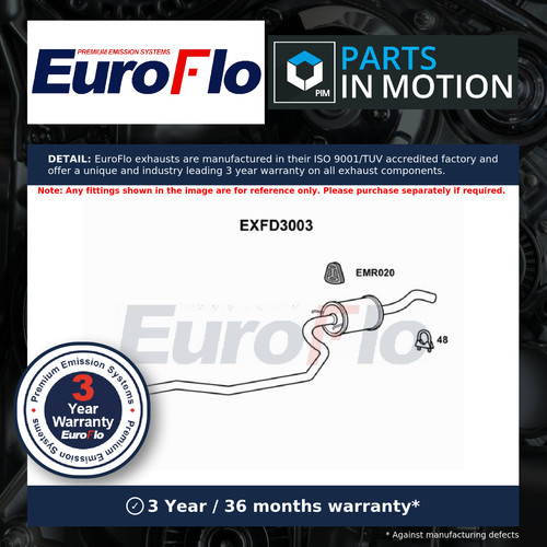 Exhaust centre box fits ford - box,
