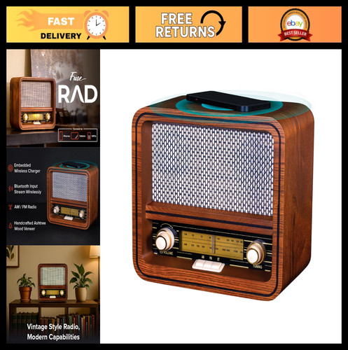 Vintage wood retro radio - vintage,