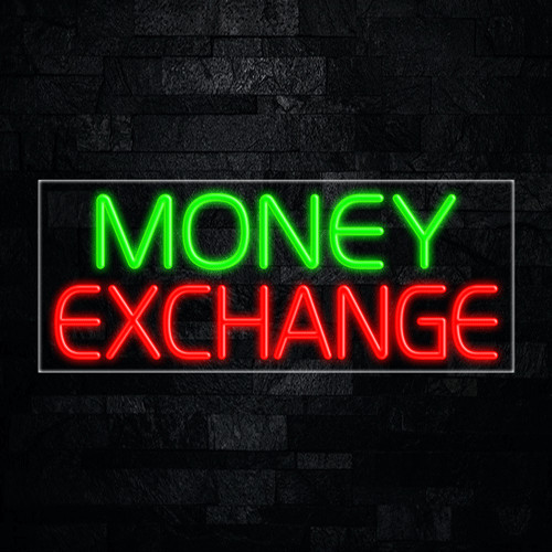 Money exchange led neon sign - money,