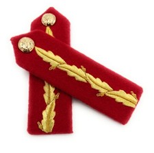 Gorget Collar Patch Red Gold
