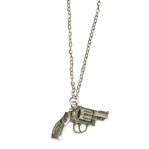 Metal gun necklace replica - gun,
