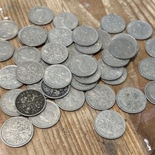 Vintage british sixpence coin - vintage, coin.
