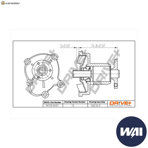 Water pump dp2310 - water, dp2310.10.027