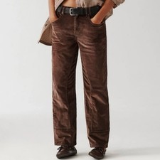 NEW Size 31 Free People We The Free Risk Taker Mid-Rise Cord Jeans Chocolate